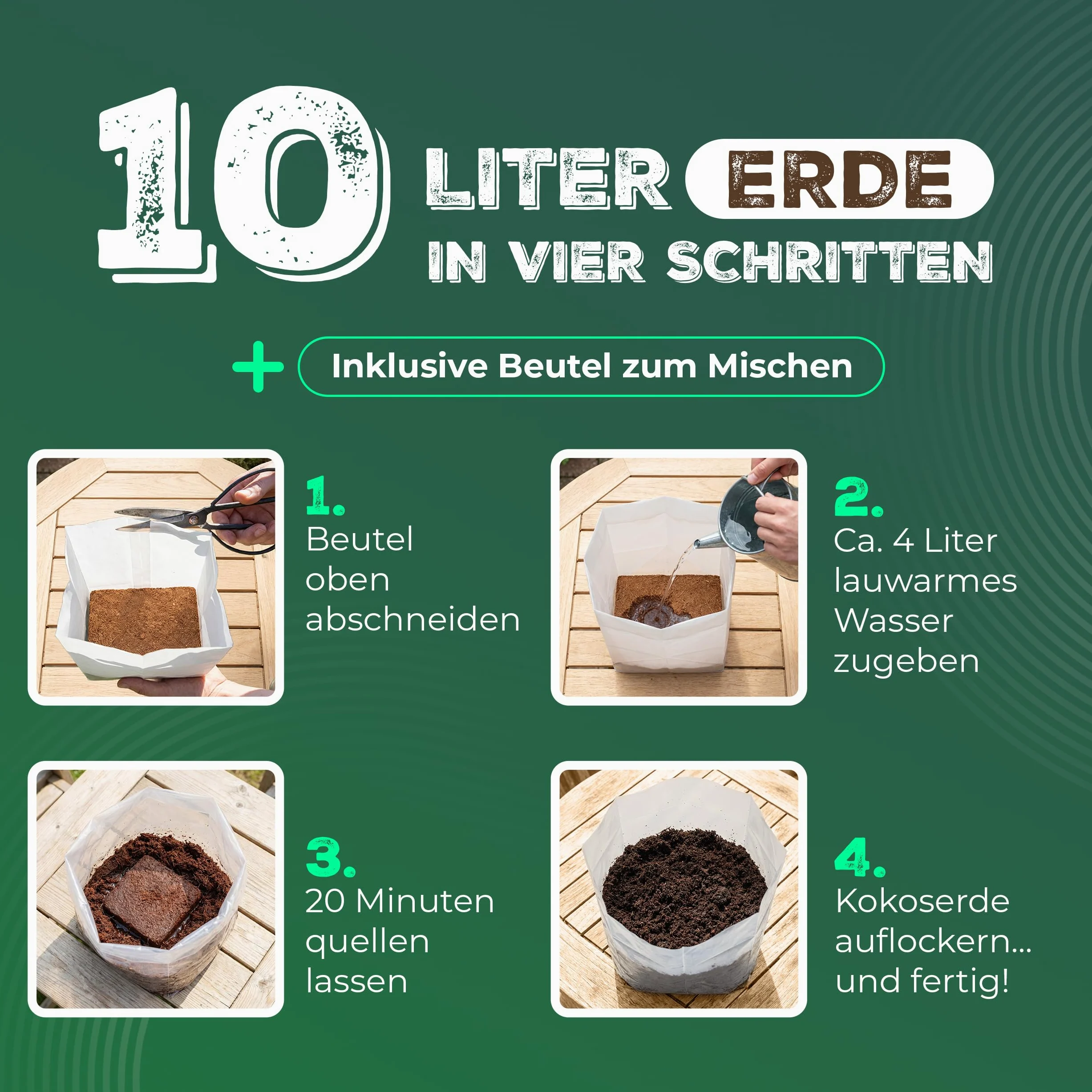 48x Blumenerde | Humuserde | Anzuchterde ohne Dünger | 288 Liter | Kokosfaser Erde Orchidee | Cocos Humus | 650g 20x5,5x10cm | Torferde Garten Kokosnuss Erde Substrat Zimmerpflanzen Kokoserde kaufen