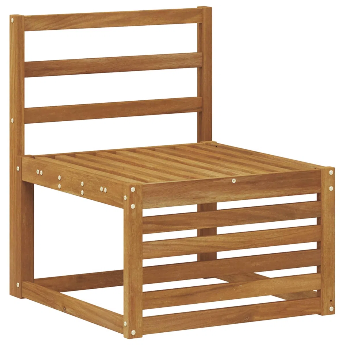 Massivholz Akazie Gartenmöbelgarnitur Set mit Tisch und 6 Sofas wetterfestes Outdoor-Möbelset für Terrasse Balkon und Garten, langlebige Essgruppe mit modernem Design und einfacher Pflege
