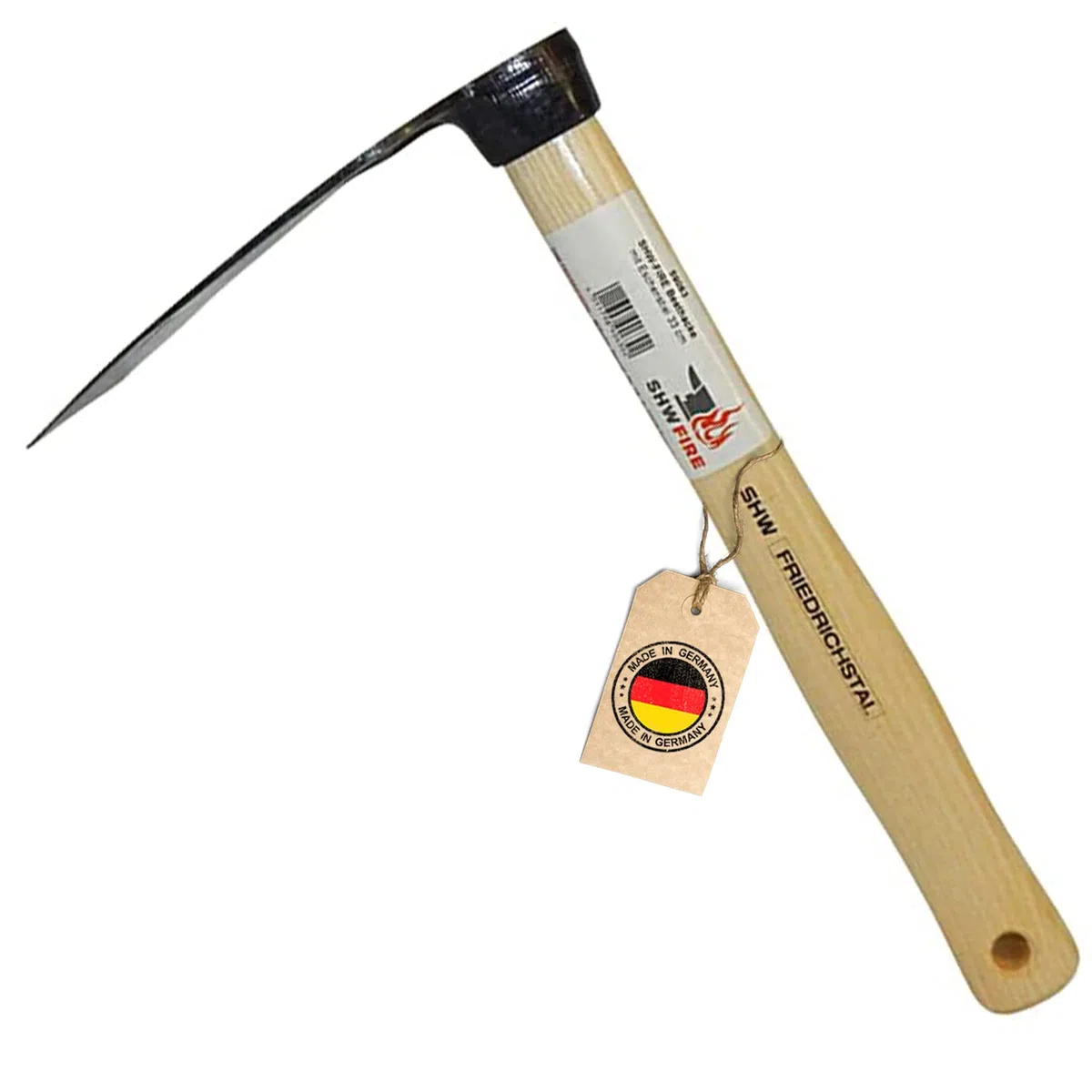 SHW-FIRE Kraftvolle Beethacke - 33cm Breitblatt und Eschenholzstiel für | Made in Germany | Für Gartenarbeit und Bodenlockerung | Schmiedequalität | selbstschärfendes Blatt | 33 cm Eschenholzstiel