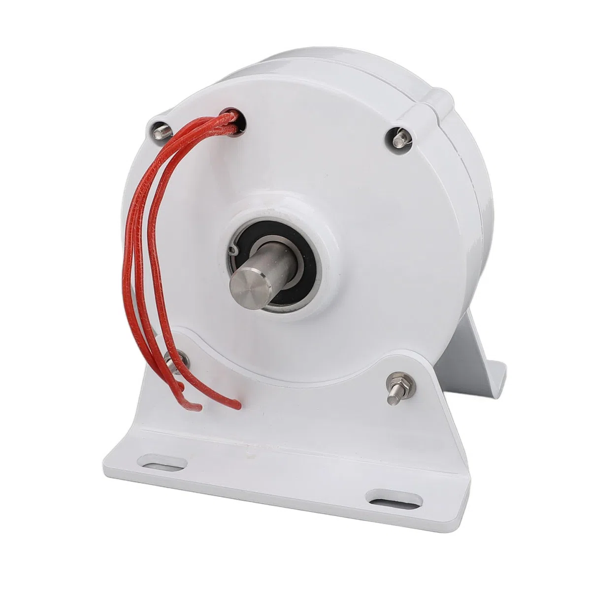 Windturbinengenerator, 12 V Doppelwellen-Permanentmagnetgenerator, 3-Phasen-Wechselstrom mit Sockel für netzunabhängige Windenergie (200W)
