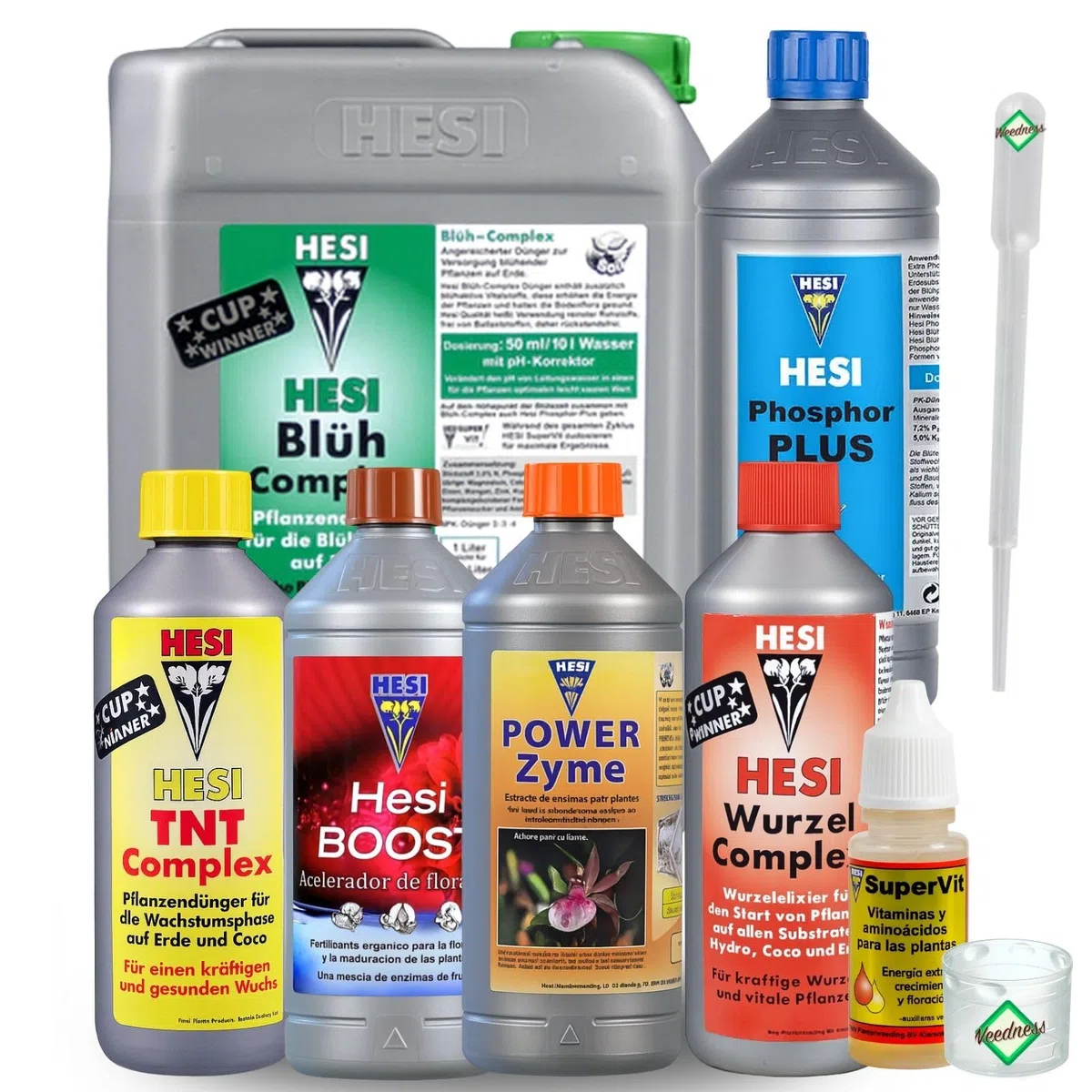 Weedness Hesi Dünger Starter Set All-Star - Grow Anbau Indoor Dünger Kit Naturdünger