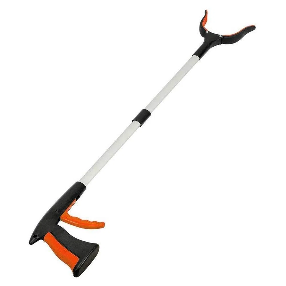Picking Tools, 81,3 cm Faltbarer Abfallsammler, leichte Greifhilfe aus Aluminium mit drehbarem Gummigreifer, Langer Armverlängerung
