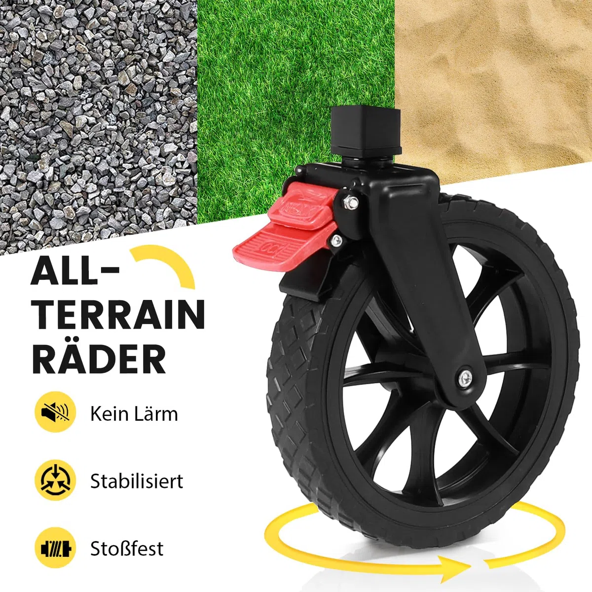 Sekey XXL Bollerwagen Faltbar mit Bremsen 160L 150KG Belastbar, Faltbarer Bollerwagen Geländetauglich, Klappbarer Handwagen Strand Camping Einkaufen, XXL-Sieger 3011, Schwarz