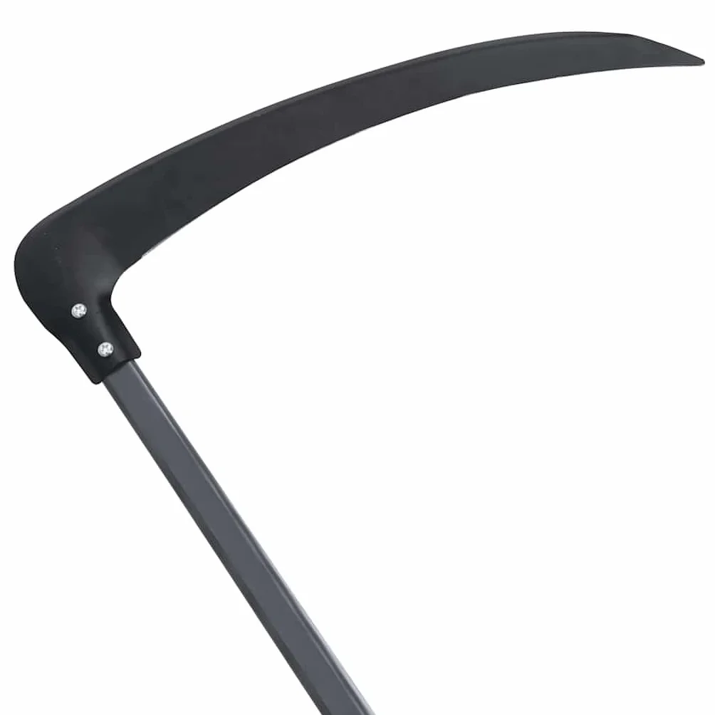 Mangloder Sense mit Schleifstein, Stahlblatt 59 cm, Holzgriffe, 145 cm Stiellänge, für Rasenpflege, Gartenarbeit, Unkrautschneider, Rasentrimmer, Freischneider, Kantenschneider, Wiese und Hof