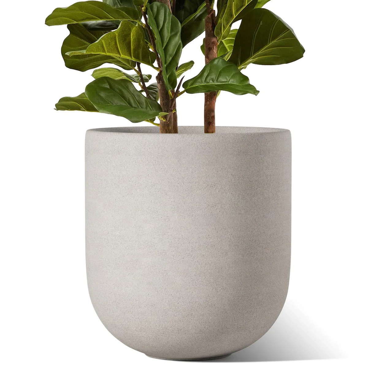 LE TAUCI Übertöpfe Keramik Gross, 30 cm Durchmesser groß Töpfe, Blumentopf für Zimmerpflanzen mit Abflussloch, Flower Planter Pots with Drainage Hole and Plug, Grau