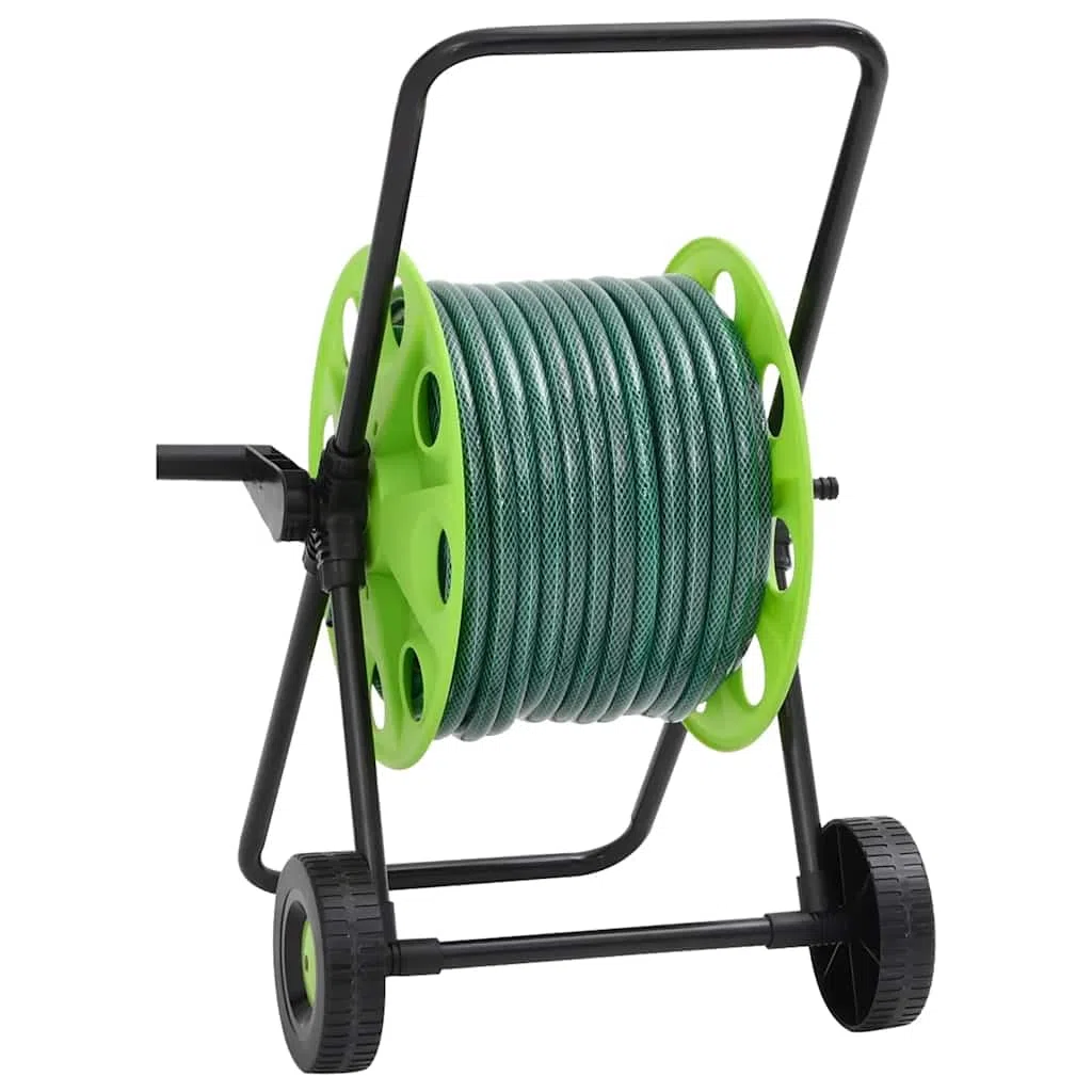 Solivagant Schlauchwagen mit Schlauchanschluss-Set 0,75" 20 m PVC Grün, Heimwerkerbedarf,Bauzubehör,Werkzeugaufbewahrung Ordnungssysteme,Gartenschlauchwagen Schlauchaufroller, 7.08 kg-3281525