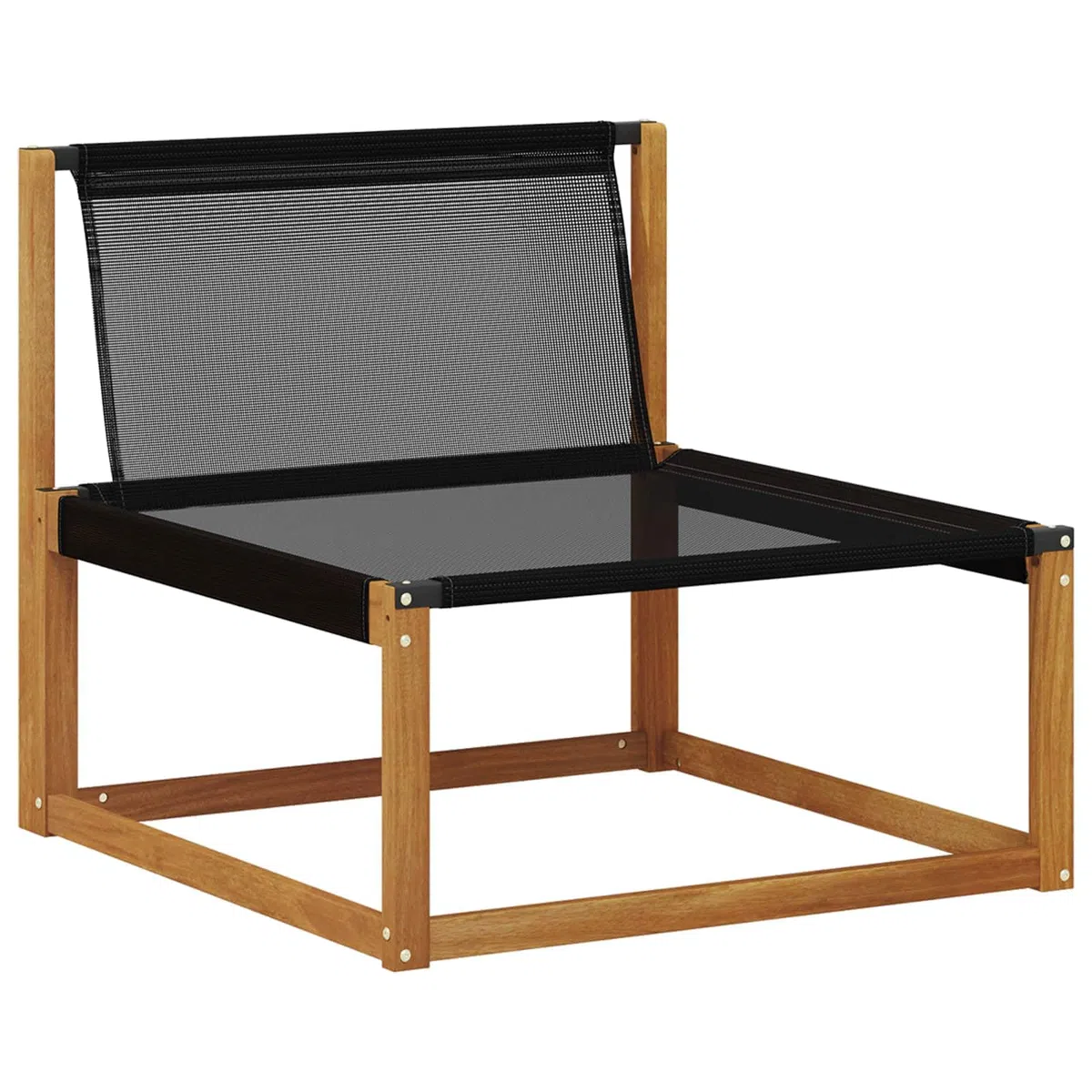 Gartenmöbelgarnitur mit 7 Teilen aus massivem Akazienholz Natur und Creme, wetterfestes Outdoor-Set mit Tisch, Sofas, Kissen für Terrasse, Balkon, Garten