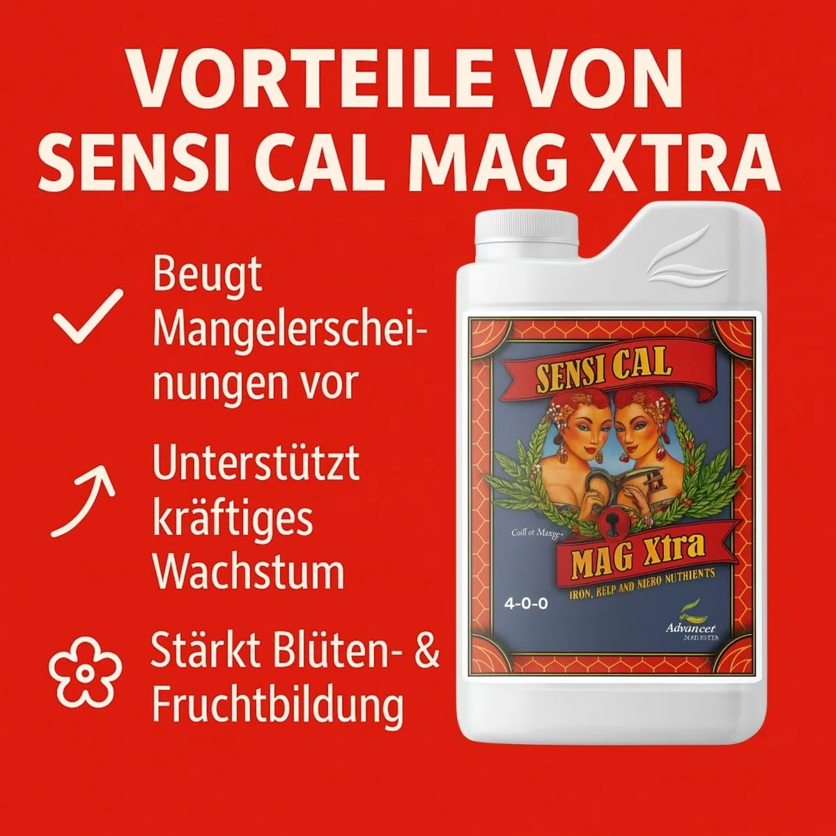 Weedness Advanced Nutrients Sensi Cal-mag XTRA 5 Liter - NPK Dünger Grow Anbau Indoor Erde Flüssigdünger Organischer Bio