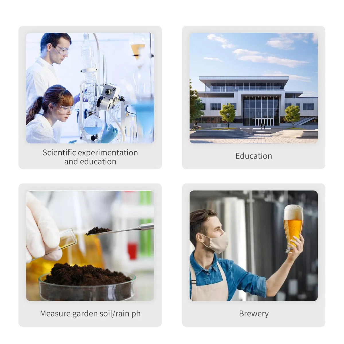 PH200E Digitales PH-Messgerät für Laborbank, hochauflösendes LCD-Display, 6 Zoll (15,2 cm), Multi-Lesefunktion ermöglicht automatisches Lesen und kontinuierliches Lesen