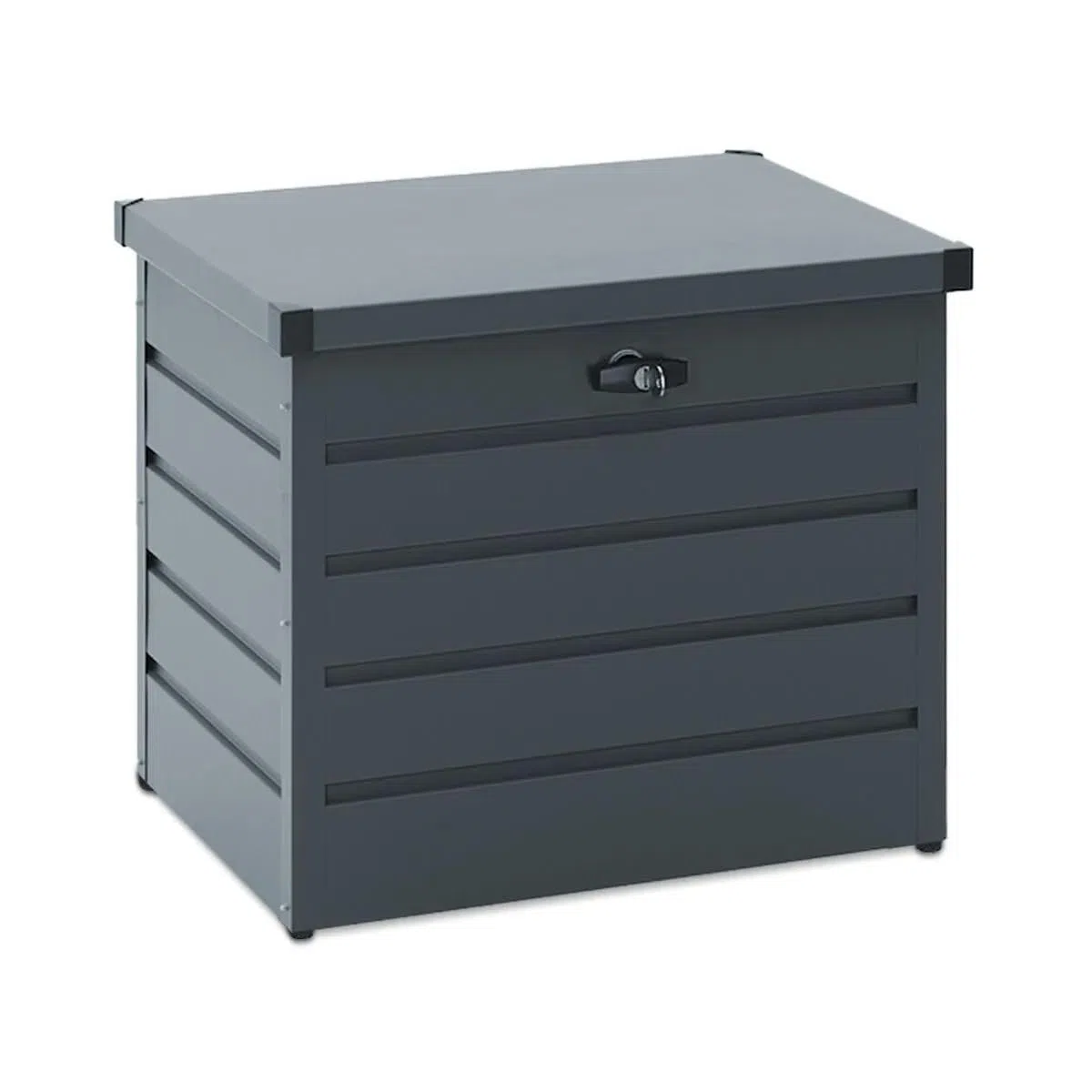 Divit Outdoor Metall Aufbewahrungsbox AB2 Gartentruhe verschließbar 200 Liter - Grau