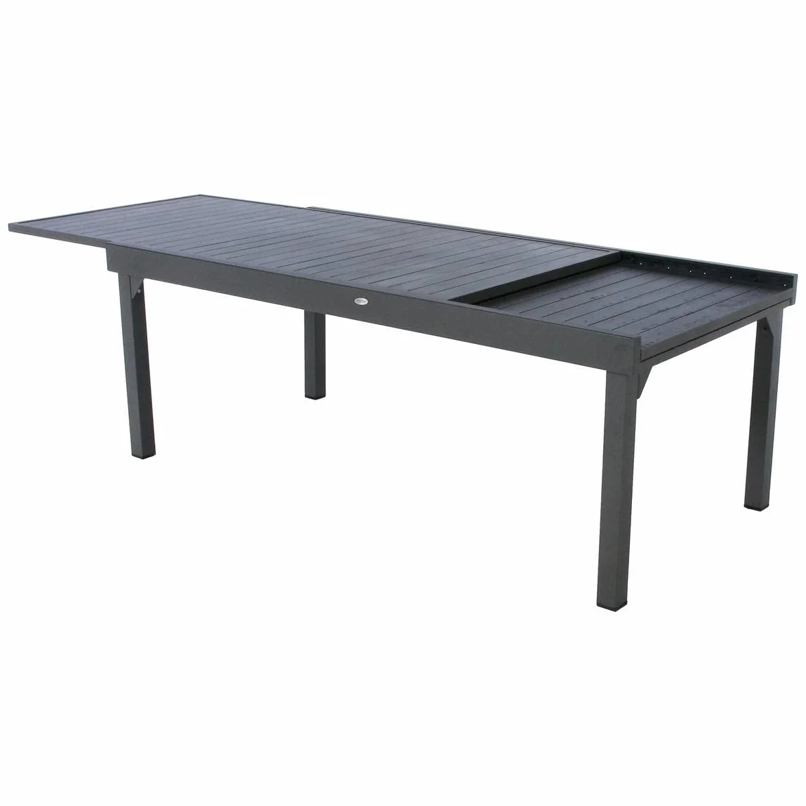 Hespéride - Piazza Ausziehbarer Gartentisch, Graphitgrau - 12 Sitzplätze - Rostfreies Aluminium - Ausziehbare Gartenmöbel