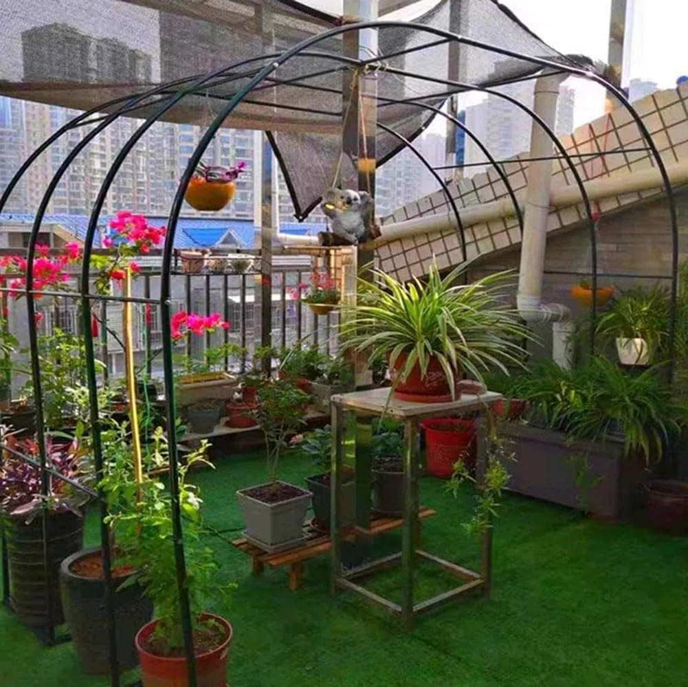 Robuster Metall-Gartenbogen für Kletterpflanzen, starkes wetterbeständiges Eisenrohr-Rosen-Spalier für Outdoor-Dekorationen und Gartenpavillon-Unterstützung