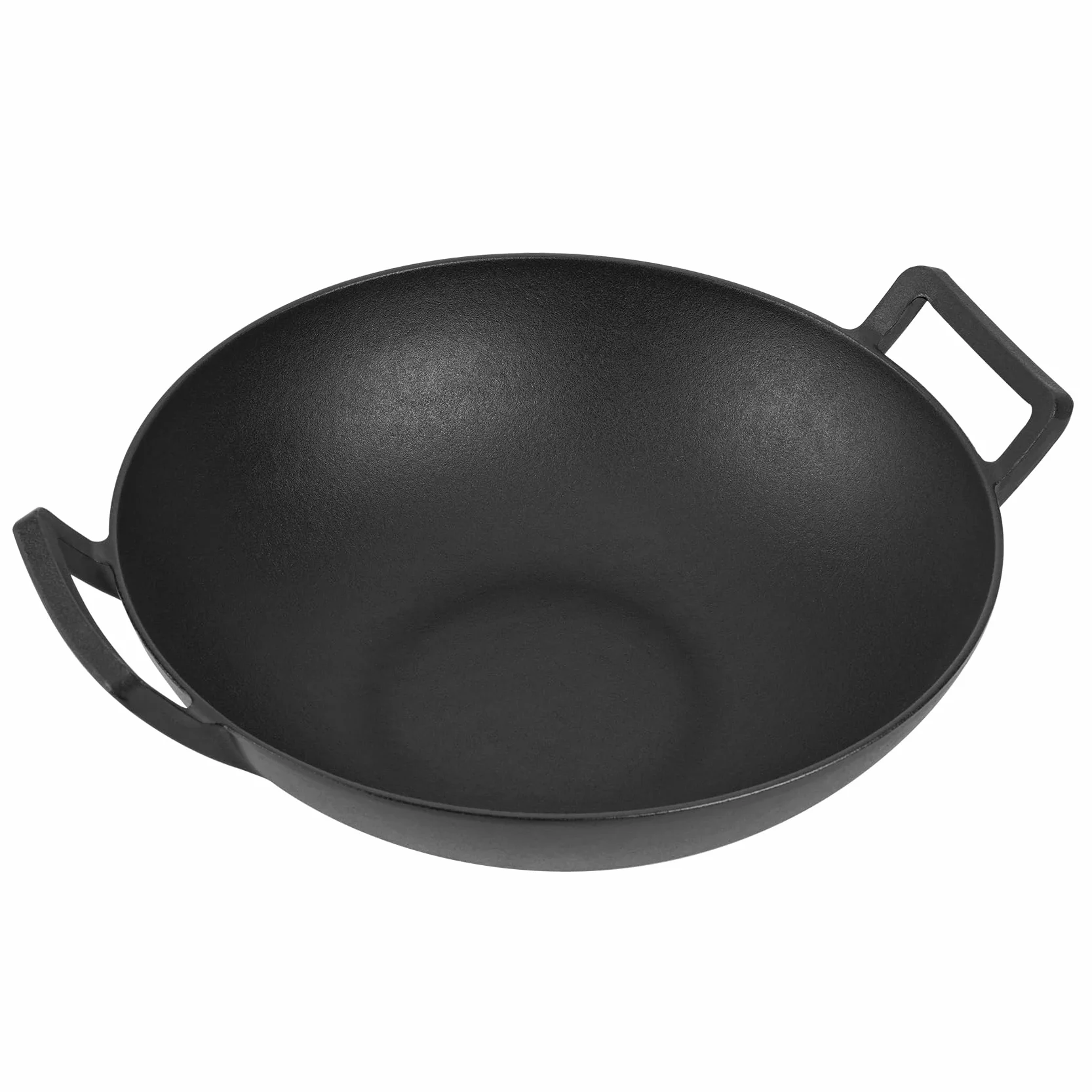 onlyfire Wok Gusseisen, Ø36cm Wokpfanne mit Griff, Gusseisenpfanne für Weber Gourmet BBQ System, Passend für Weber Spirit II & Genesis II GS4 System, BBQ Grillpfanne