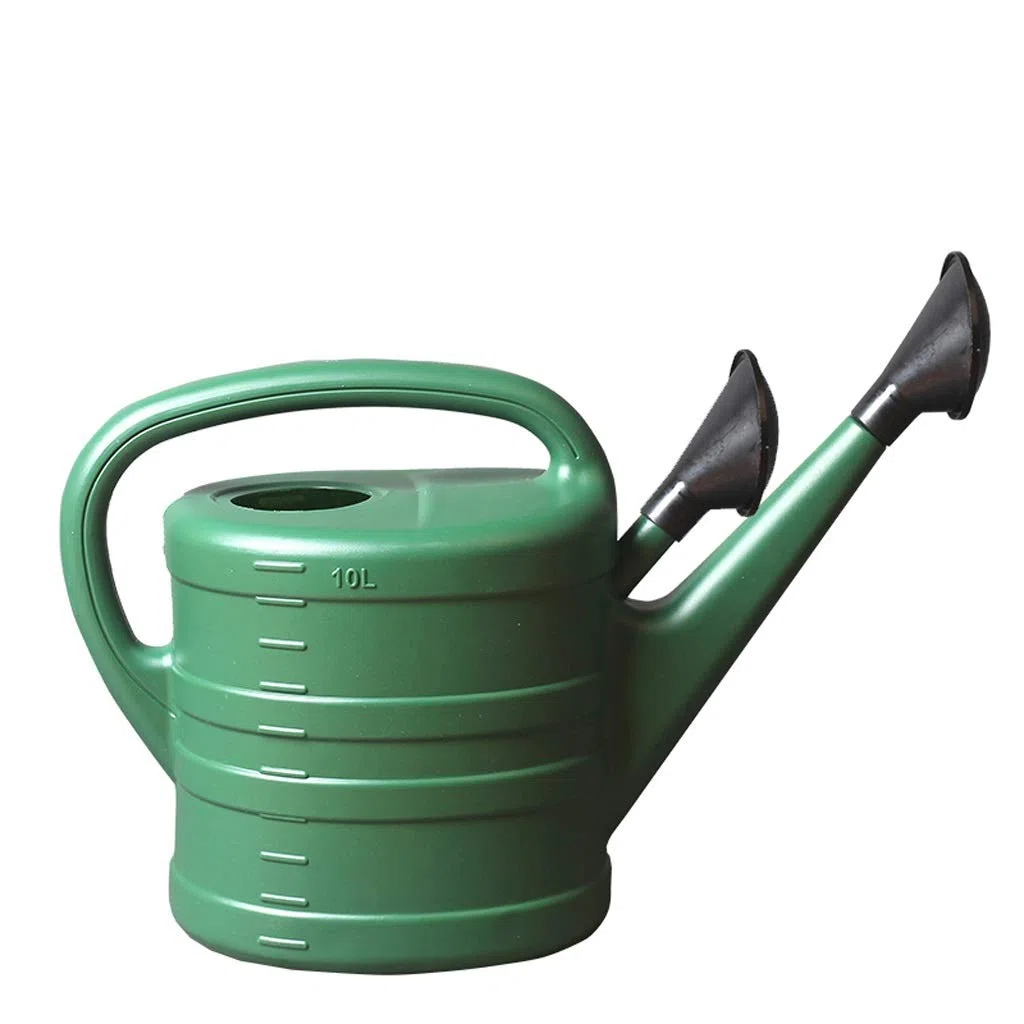Gießkanne aus Kunststoff, 10 l, Bewässerung, Gartenbewässerung, Komfortbewässerung, 2 Düsen