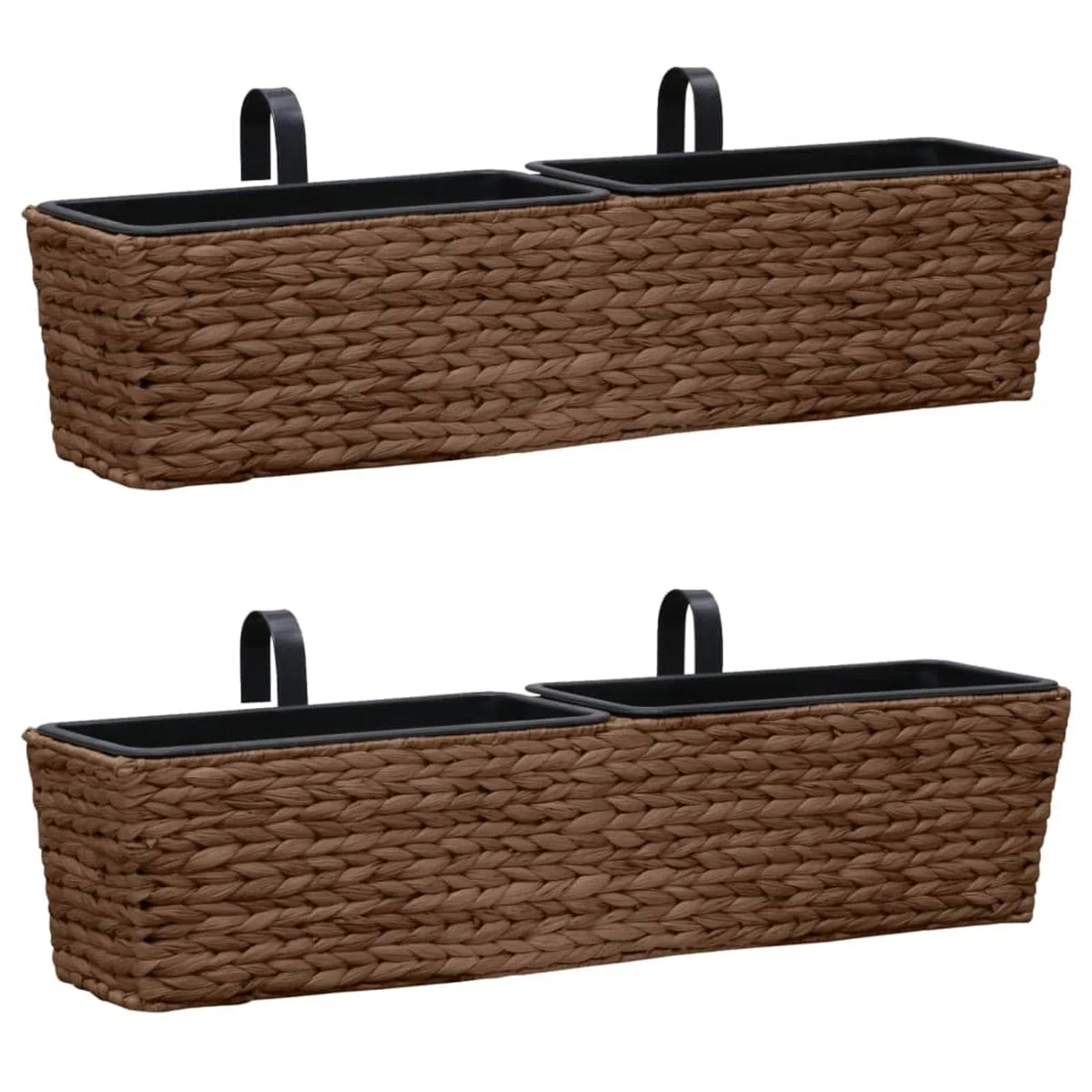 Gecheer Wasserhyazinthe Blumentopfset Braun Dekoration Balkon Pflanzenhalter
