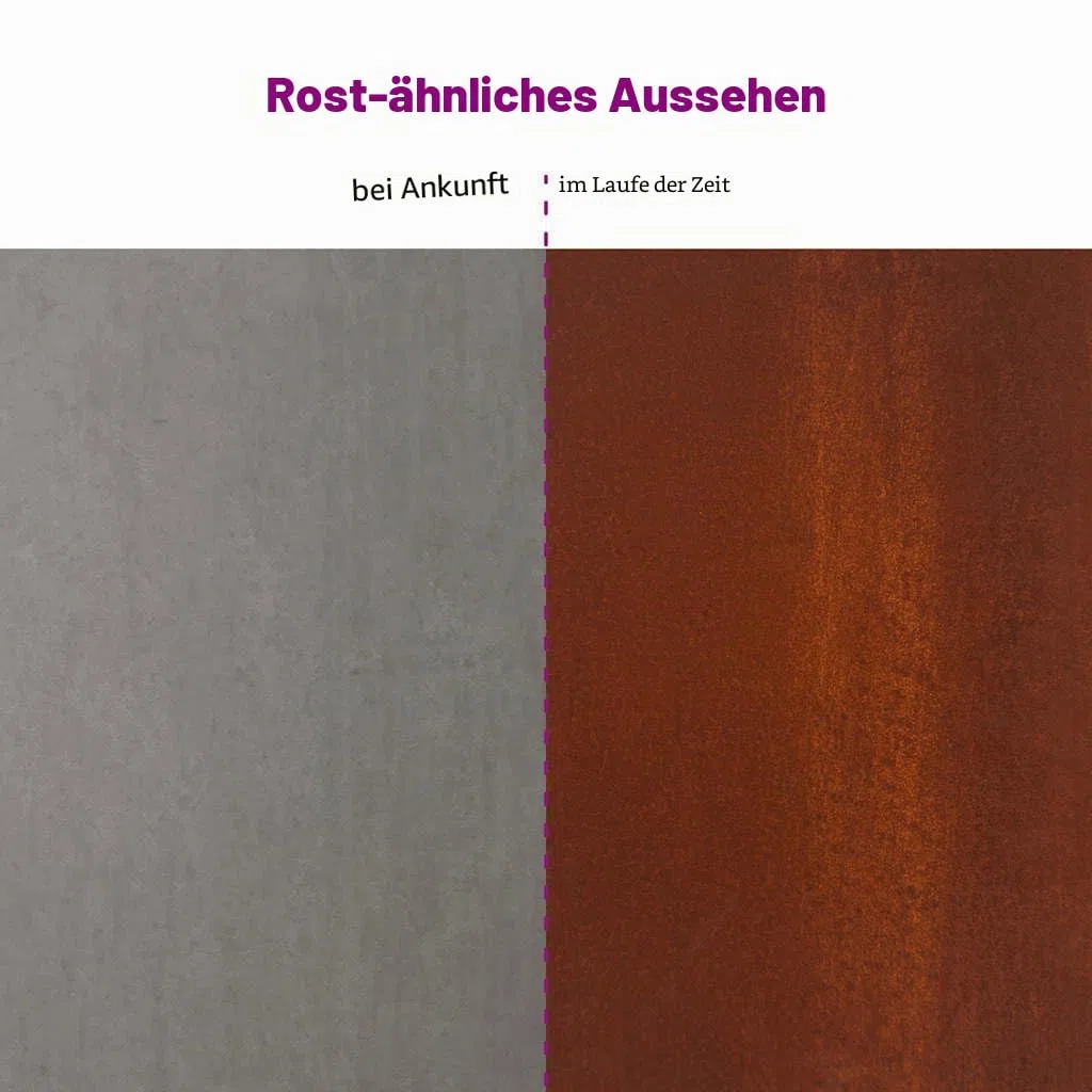vidaXL Pflanzkübel Rostig 40x40x40 cm Wetterfester Stahl, Pflanzschale, Garten-Garten-Pflanzkübel, Outdoor-Pflanzgefäß, Hochbeet, Pflanzgefäß