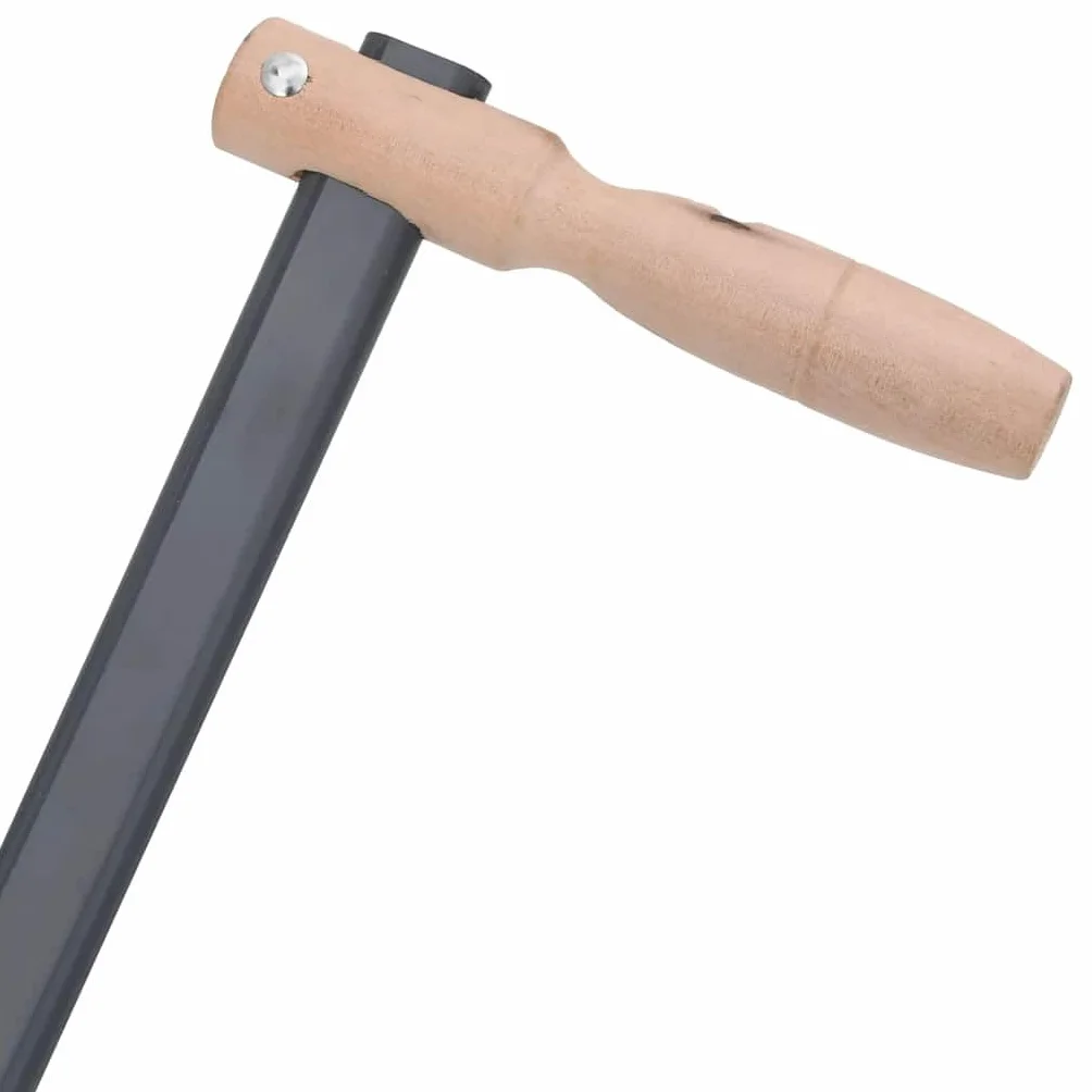 Mangloder Sense mit Schleifstein, Stahlblatt 59 cm, Holzgriffe, 145 cm Stiellänge, für Rasenpflege, Gartenarbeit, Unkrautschneider, Rasentrimmer, Freischneider, Kantenschneider, Wiese und Hof