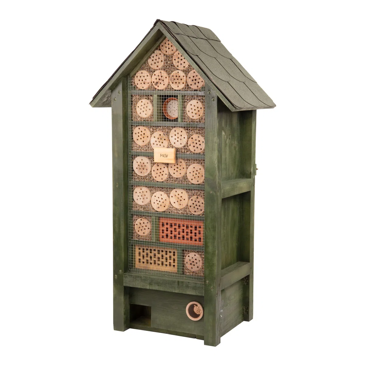 Insektenhotel & Igelhaus - Wetterfest - Arche Noah – riesiger, beidseitig offener Nistkasten MKW Nr. 2 - Insektenhaus aus massivem Laub- und Nadelholz - für Wildbienen, Marienkäfer & Schmetterlinge