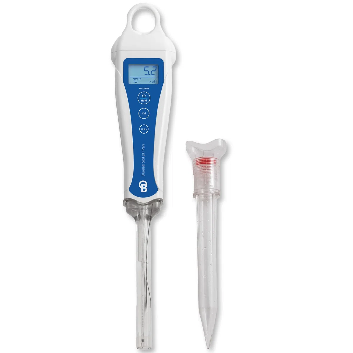 Bluelab PENSOILPH Soil pH-Pen, Digitales Messgerät und Wasser-Test-Kit, auch für Kokos und Rockwool mit einfacher Kalibrierung für Hydroponik-System und Indoor-Grow, klar