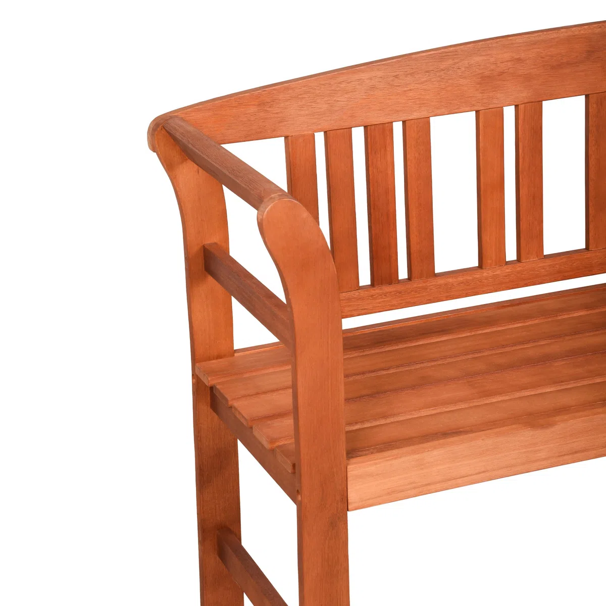 Spetebo Eukalyptus Gartenbank 3-Sitzer 157 x 82 cm | FSC Massivholz Bank für 3 Personen für Terrasse Balkon Garten, Hartholz Sitzbank geölt