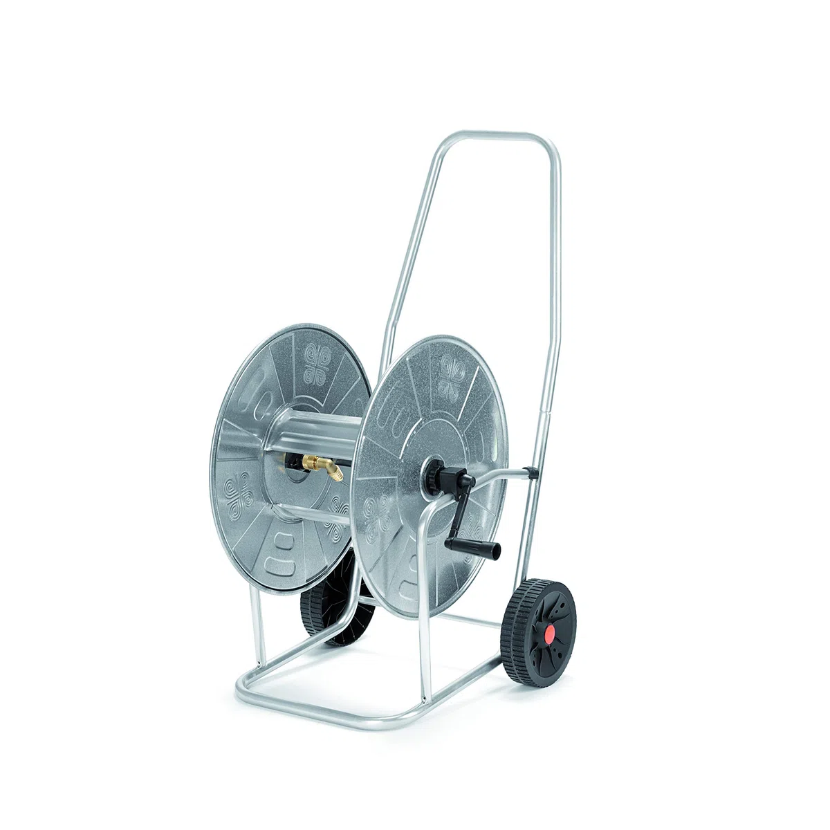 REHAU Schlauchwagen aus Metall, Schlauchtrommel 50m bis 120m Schlauch, robust, langlebig, praktisch…, 56 x 50 x 51 cm