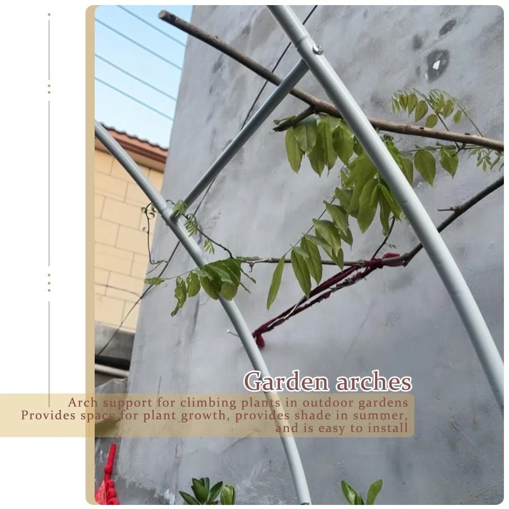 Gartenbogen Rankgitter für Kletterpflanzen, Metallrosenstütze, Außendekoration für Hochzeiten und Veranstaltungen, 1,6 m bis 3,5 m höhenverstellbar, stilvolles Design