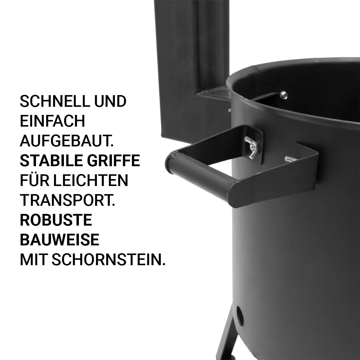 Utschak Feuerofen mit Abzugsrohr Uchag Grillen & Kochen mit Outdoorküche (Utschak M - mit 12 Liter Kazan)