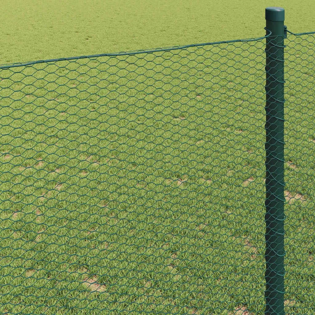 Hexagonzaun Grün aus PVC 1,2 x 50 m, Sichtschutz Zaunelement für Garten und Terrasse, wetterbeständig, blickdicht, als Trennwand und Windschutz für Außenbereich und Vorgarten