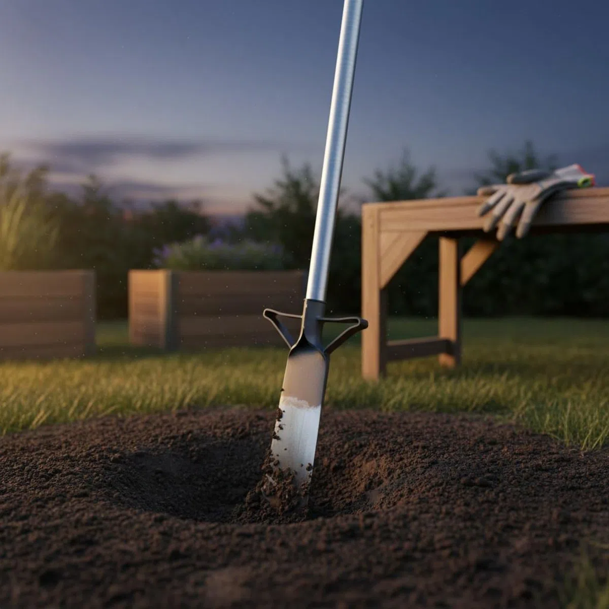 Grabenschaufel Stabile Erdlochspaten Gartenspaten Pflanzschaufel mit Trittfläche Langer Handgriff Und Eisenkonstruktion für Urbane Gärten Pflanzenpflege Ackerbau Landschaftsgestaltung, Mittel