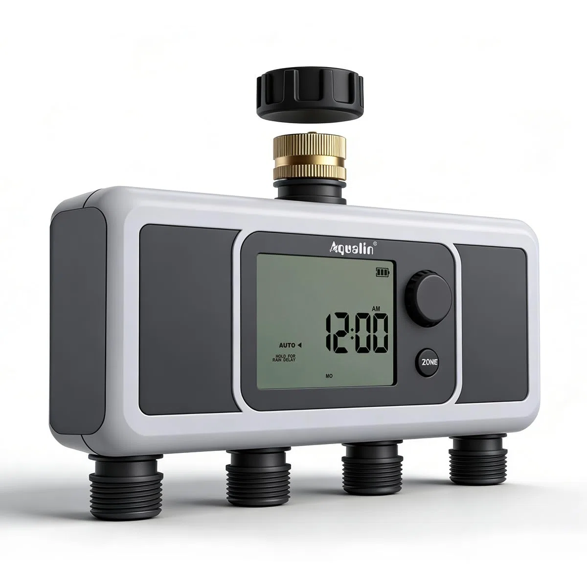 4-Auslass-Wasser-Timer, automatischer Bewässerungsschlauch-Sprinkler-Timer, 4-Zonen-programmierbare Gartenbewässerungssystem-Controller