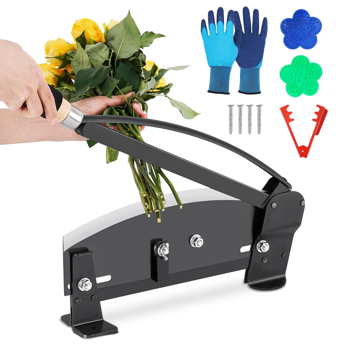 Blumenstielschneider, Blumenstielschneider mit Sicherheitsriegel, Stielschneider für frische Blumen für Floristen oder Garten