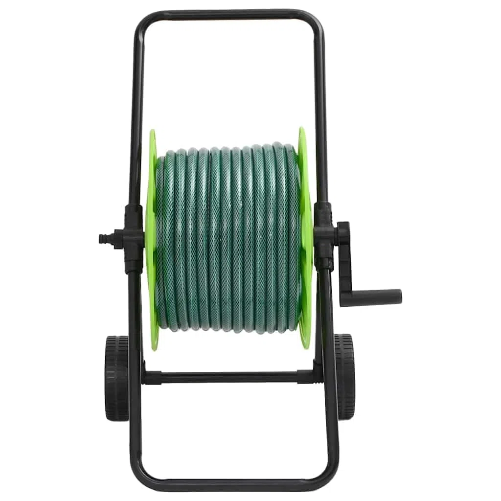 Solivagant Schlauchwagen mit Schlauchanschluss-Set 0,75" 30 m PVC Grün, Heimwerkerbedarf,Bauzubehör,Werkzeugaufbewahrung Ordnungssysteme,Gartenschlauchwagen Schlauchaufroller, 9.43 kg-3281526