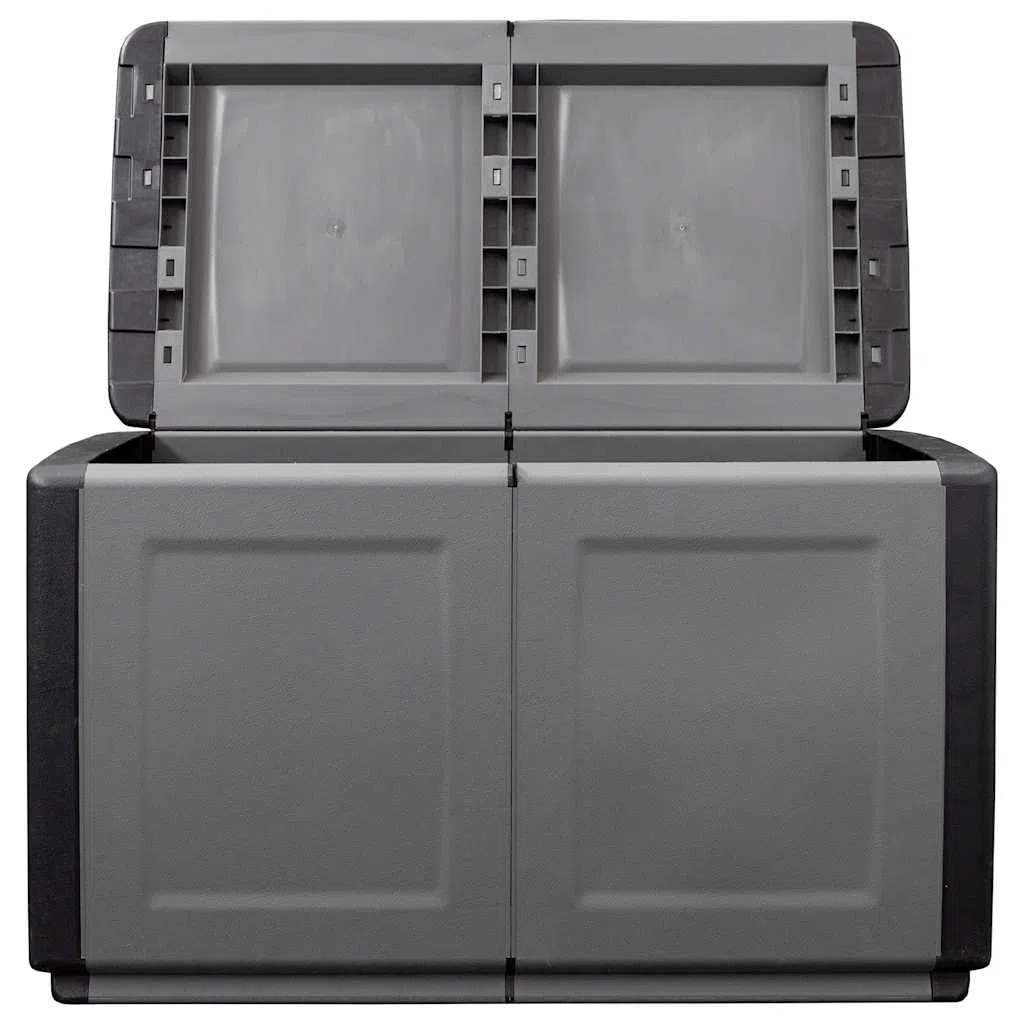 Garten-Aufbewahrungsbox 96x53x57 cm 230 L Dunkelgrau Schwarz Wetterfeste Aufbewahrungsbox für Auflagen und Kissen mit UV-Schutz und Stauraum