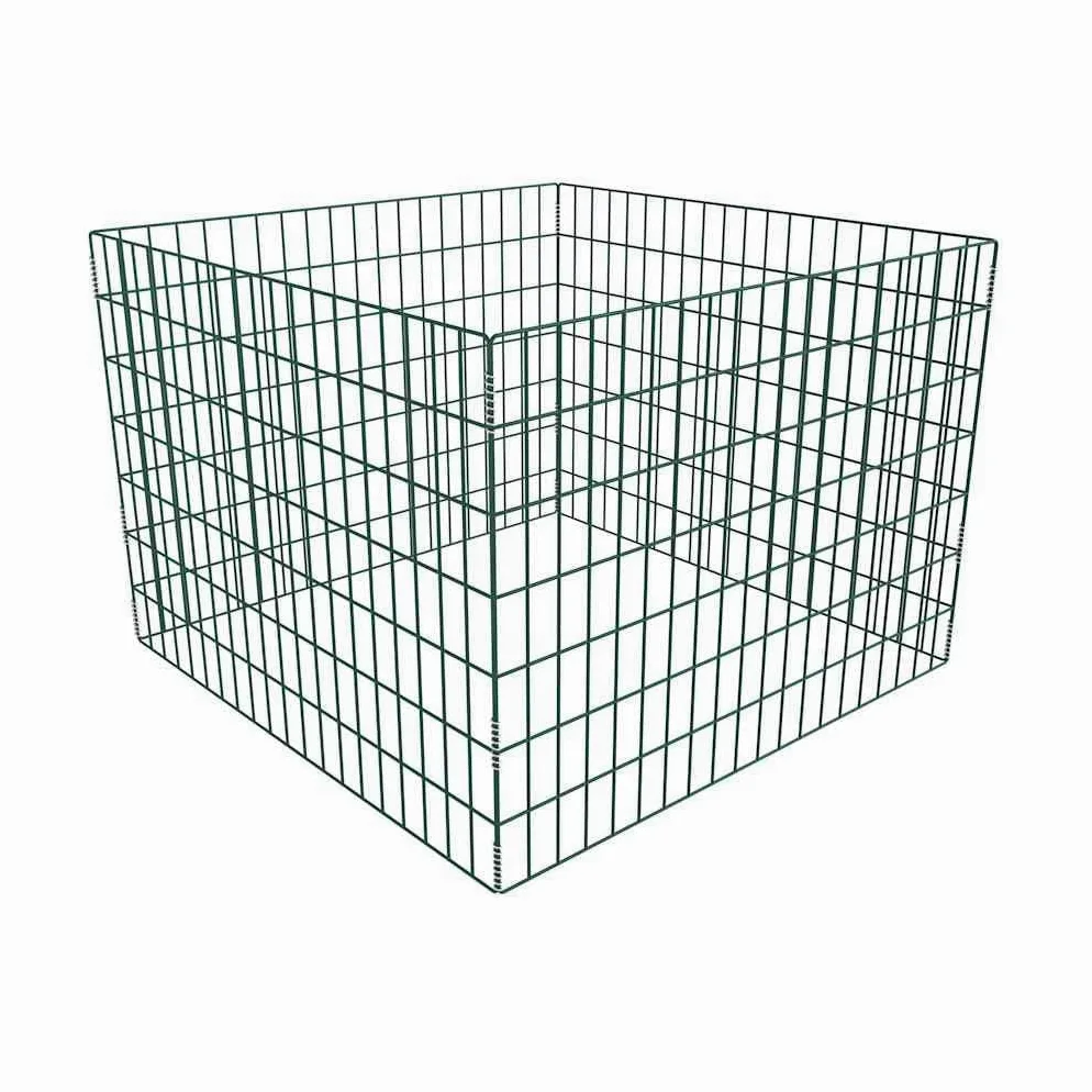 Gartenkomposter Quadratmaschen aus pulverbeschichtetem Stahl 100 x 100 x 70 cm, Komposter Behälter mit Belüftung für Garten, Beet, Balkon, Terrasse zur Erde und Humus Herstellung