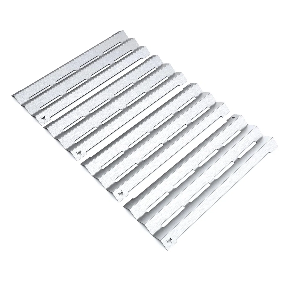 tuning-art GA20 Gasgrill Brennerabdeckung Edelstahl kompatibel mit Napoleon LEX485 | LEX605 | LEX730 | Brennerschutz | Passgenau, Farbe:4er Set Matt Bulle