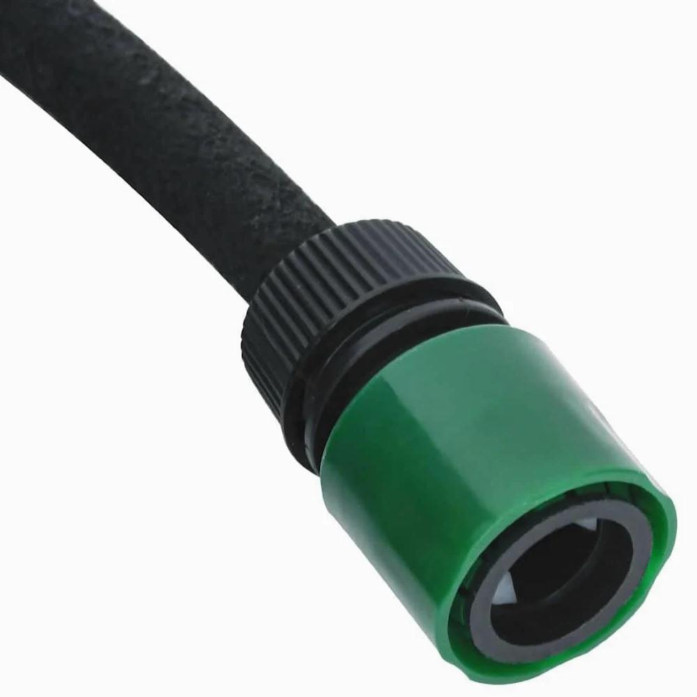 vidaXL Tropfschlauch, Bewässerungsschlauch mit Zubehör für Garten, Gartenschlauch für Bewässerung, Wasserschlauch Schlauch, Schwarz 0,6" 100m Gummi