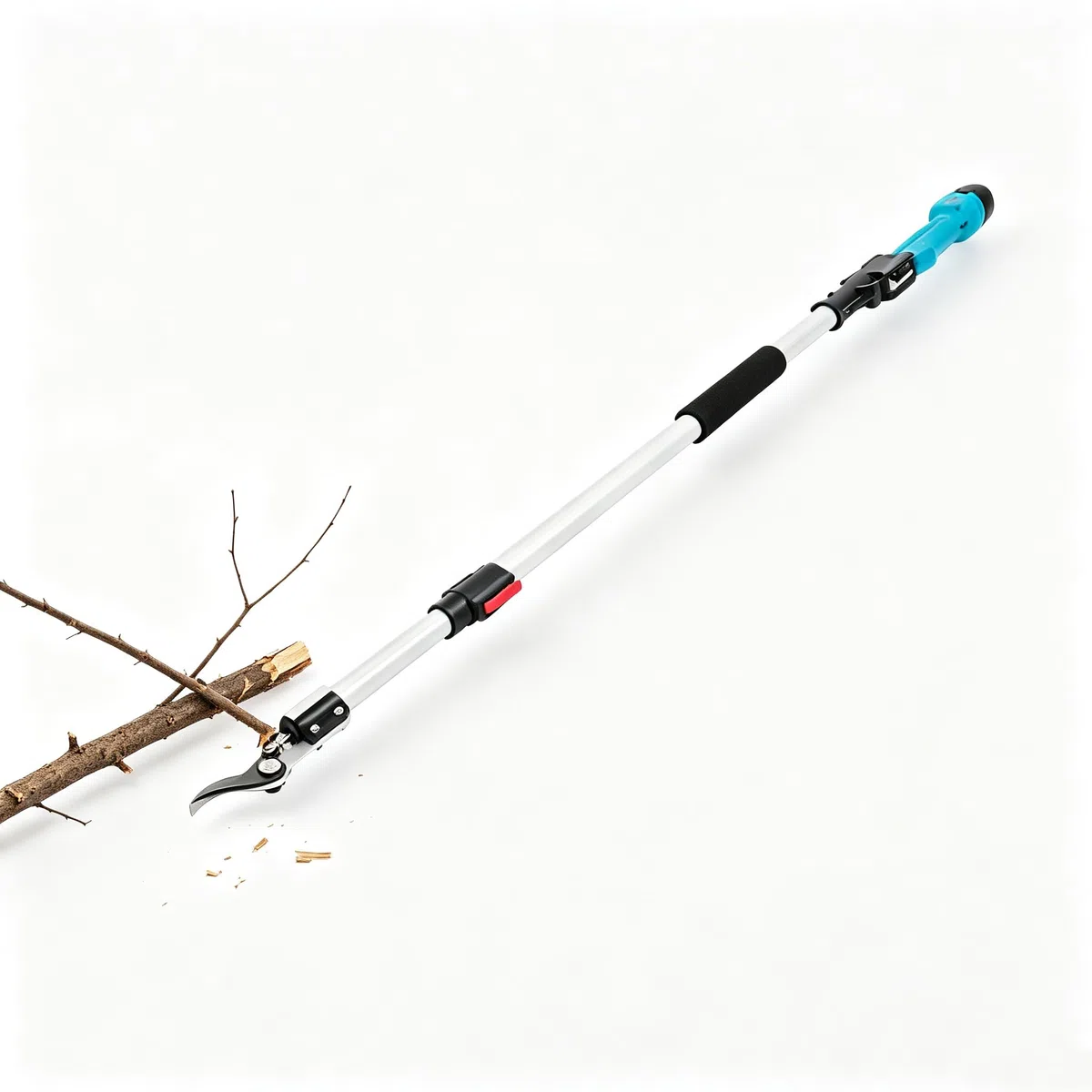 Akku Astschere Teleskop 1,44-2M Klingen Heckenschere mit Sicherheitsvorrichtung 0-25mm Schnittbereich Heckenschneider Elektrisch Gartenschere freischneider für Baum Strauch Hecken