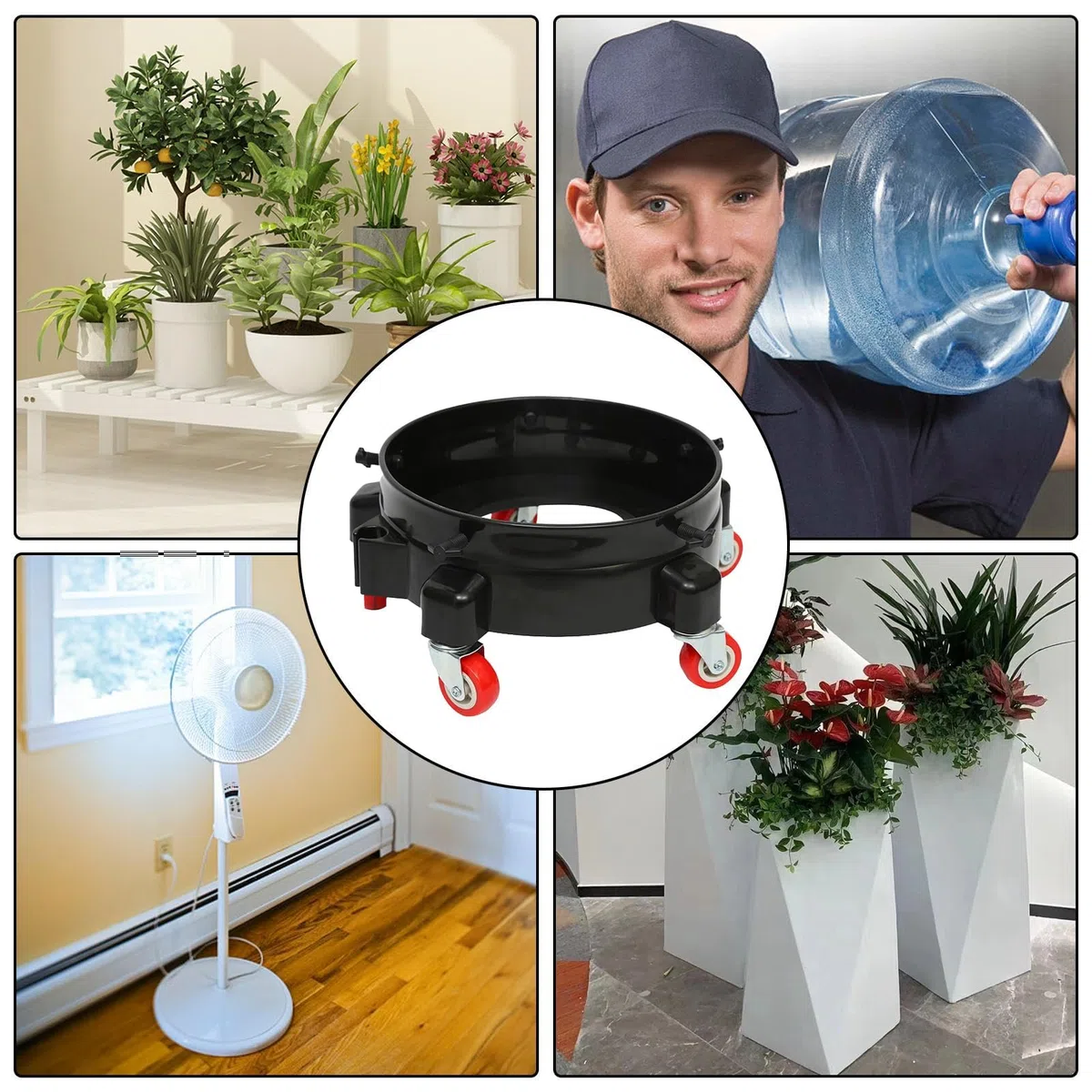 5nBucket DollyMultifunktionaler Wagen mit Rädern, ideal für Fett, Lebensmittelservice und Transportzubehör