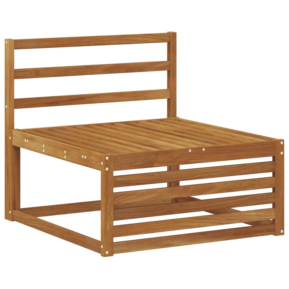 Outdoor-Garnitur 6-teilig aus massivem Akazienholz für Garten, Terrasse und Balkon, wetterfestes Möbelset mit Tisch, Sofas, Armlehnen, vielseitig, langlebig