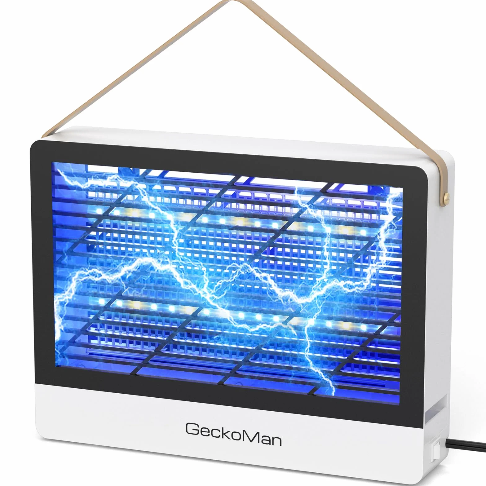 GeckoMan 2PK LED Hybrid Spektrum Insektenvernichter Elektrisch Fliegenfalle | LED-Lampen, Energiesparend, Lange Lebensdauer, Hybrid-Spektrum, Innenbereich, Mückenfalle, Mückenlampe, Innen, Max-Attrakt