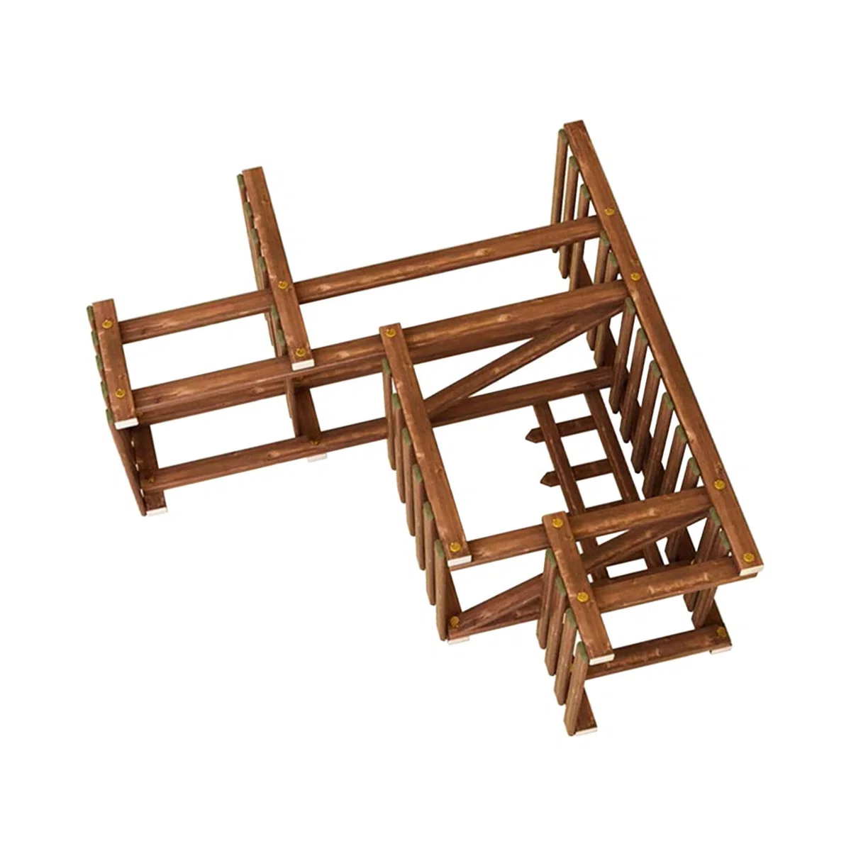 Generisch Platzsparende Holz Pflanzen Organizer für den Balkon, Garten, praktisches Sukkulenten Präsentationsregal für Hobbygärtner, Aufbewahrungsregal