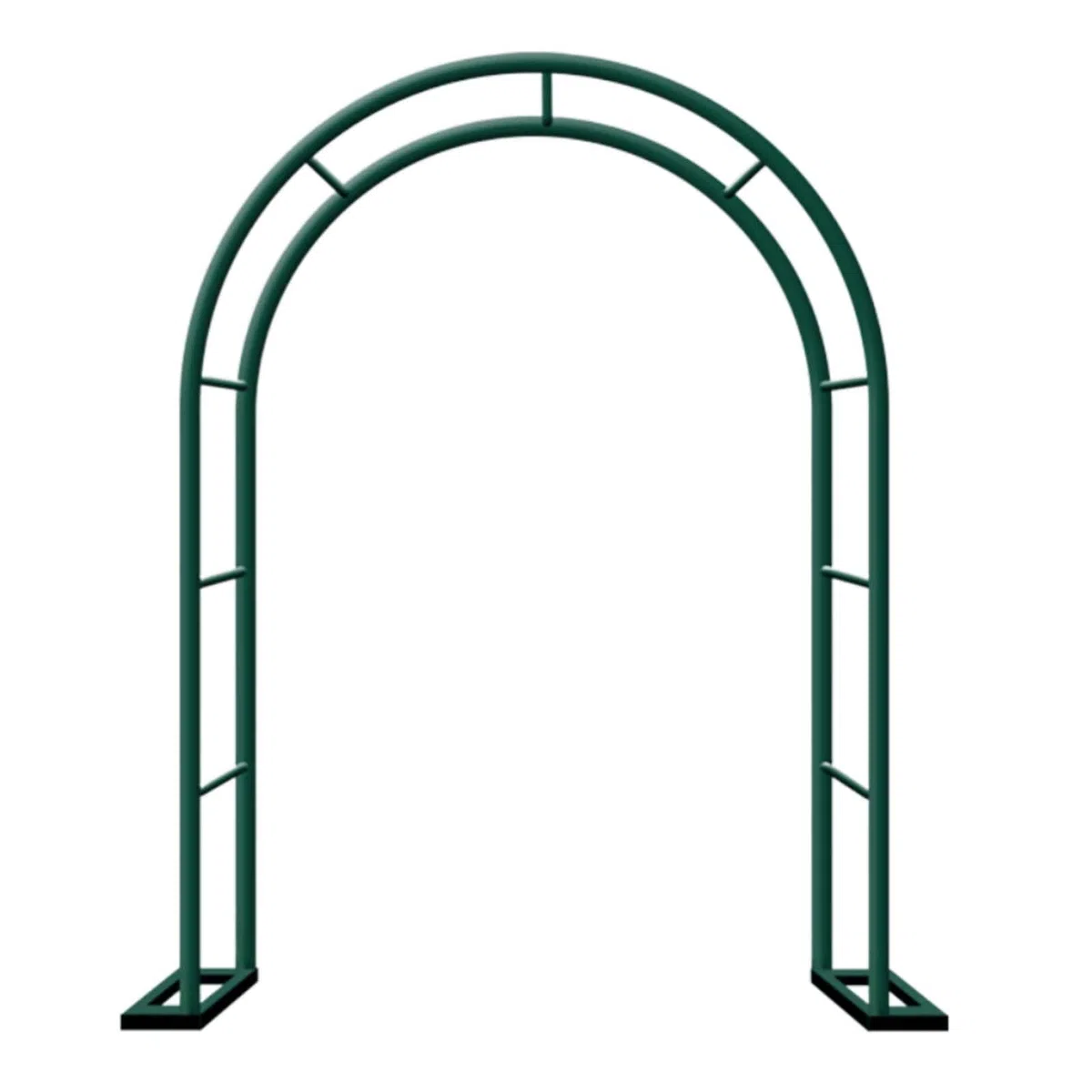 Rankgitter für Rosen aus Metall, verstellbarer Hochzeitsbogen, 80 cm - 350 cm breit, grün, B 240 x H 220 cm, ideale Outdoor-Dekoration für Terrassen, Gärten und Fenster