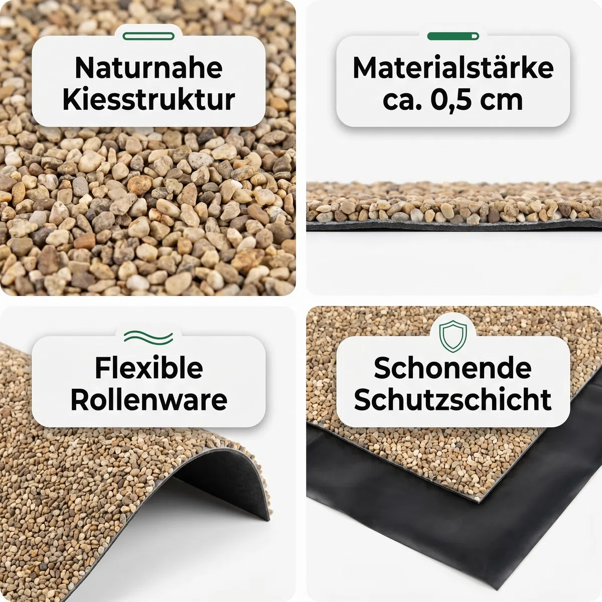 Pondlife Steinfolie für Teichrand und Bachlauf, Ufermatte in Steinoptik, 60 cm breit, 10 m Rolle, ca. 0,5 cm stark, Natur-Optik, robuste Teichumrandung, fisch- und pflanzenverträglich