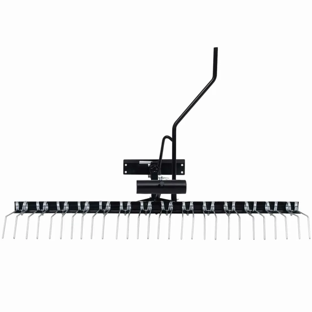 Vertikutierer für Aufsitzmäher 109 cm mit verzinktem Stahl, Rasenlüfter, Moosentferner, Bodenfräse, Gartenwerkzeug für effiziente Rasenpflege, Unkraut und Filz entfernen