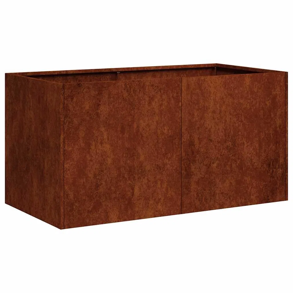 vidaXL Pflanzkübel Rostig 80x40x40 cm Wetterfester Stahl, Pflanzschale, Garten-Garten-Pflanzkübel, Outdoor-Pflanzgefäß, Hochbeet, Pflanzgefäß