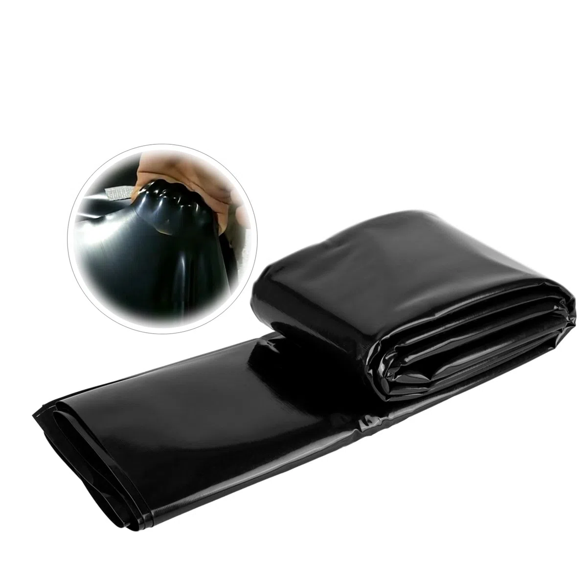1 x 15 m HDPE Teichfolie Flexible Teichfolie für Gartenteich Wasserfall Bachlauf Fischteich Teichfolie Reißfest Schwarz (6x10m)