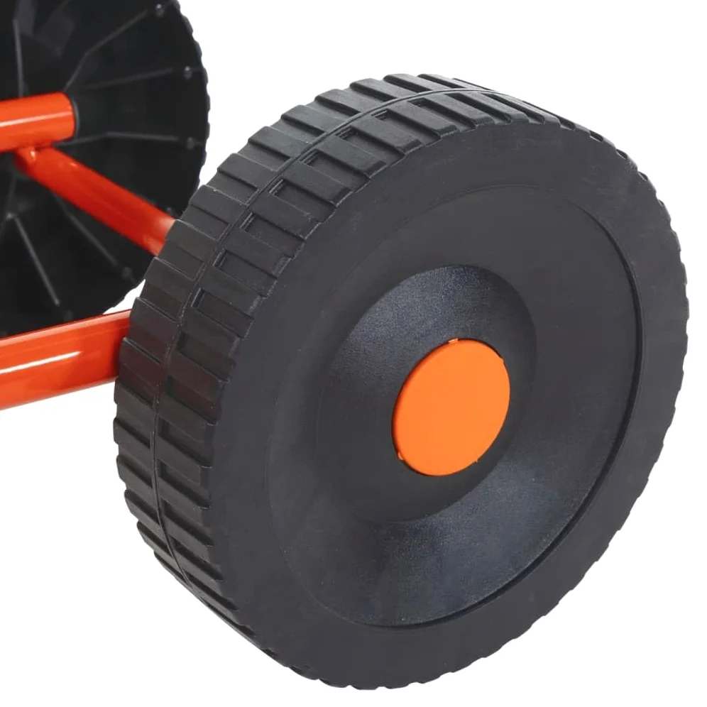 Sprinkler-Schlitten mit Rädern und drehbarem Kopf aus Stahl für effiziente Gartenbewässerung, universeller Schlauchanschluss, langlebig, 8,5 m Sprühkreis, ideal für Rasen, Beete und Gärten