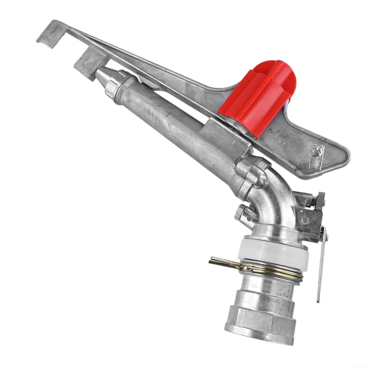 Verstellbarer rotierender Sprinkler, Zinklegierung, landwirtschaftlicher Bewässerungskopf mit 25–360 Grad Abdeckung und 39,6 m Reichweite für Garten, Rasen, Bauernhof, Erntebewässerung (6,3 cm)