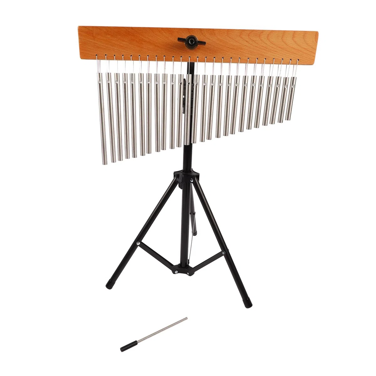 Violin-Windspiel, Schöner Klang mit Verstellbarem Stativ für Musikunterricht und Kirchendekoration, Metall-Aluminium-Legierung und Holzsockel, 1 Set
