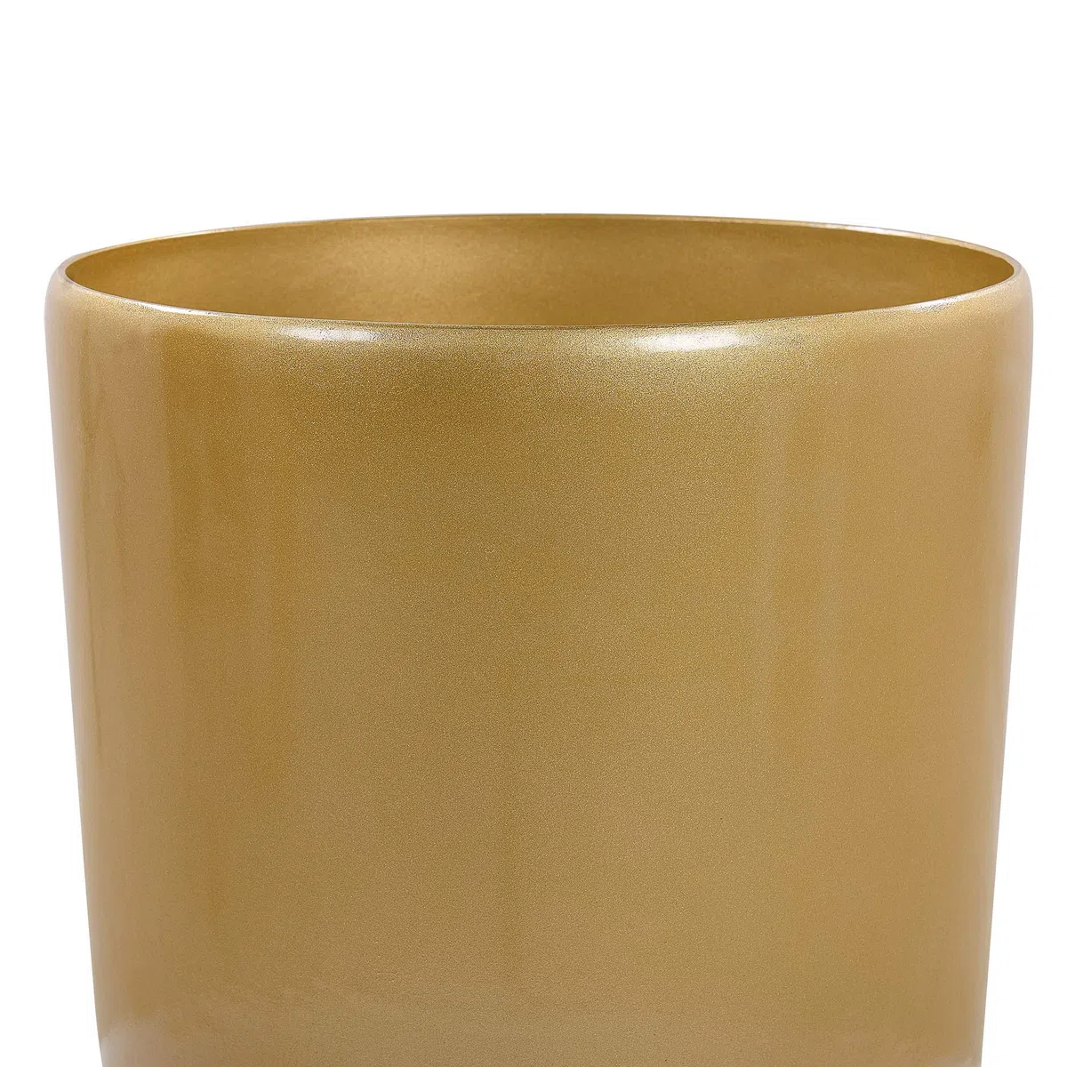 Blumentopf aus Steingemisch Gold 32x32x58 cm rund moderner Look Tseria